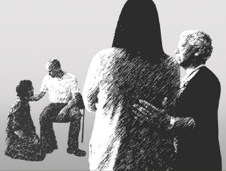 Psychodrama scene in progress