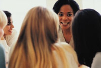 Group of people talking